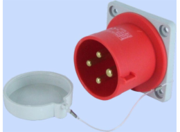 Elektromet Přímá červená deska zástrčka 32A IP44 400V (922036)