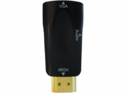 AV adaptér Art HDMI - D-Sub (VGA) + Jack 3,5 mm černý (AL-OEM-56)