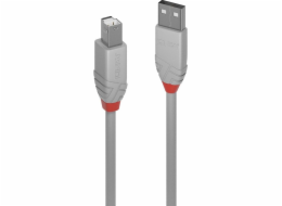 Lindy USB-A - USB-B kabel USB 5 m šedý (36685)