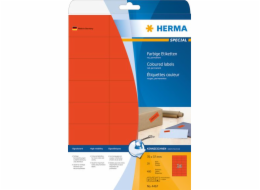 Herma Color etikety 4467, A4, 70 x 37 mm, matný červený papír, 480 ks (4467)