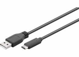 Goobay USB-A - USB-C USB kabel 1 m černý (55468)