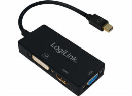 LogiLink DisplayPort Mini AV adaptér - HDMI - D-Sub (VGA) - DVI-I černý (CV0110)
