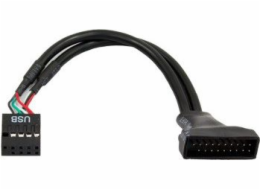 Chieftec USB 19 pin – USB 9 pin, 0,1 m, černý (kabel-USB3T2)