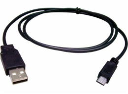 Massa USB-A - microUSB kabel 0,8 m černý (SB4301)