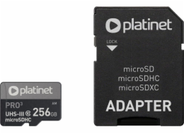 Karta Platinet Pro MicroSDHC 256 GB Class 10 UHS-III/U3 A2 (PMMSDX256UIII)