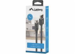 Lanberg USB-A - USB-C USB kabel 1 m černý (CA-USBO-15CU-0010-BK)