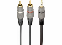 Gembird Jack 3,5 mm - RCA (Cinch) kabel x 2 10 m šedý (CCA-352-10M)