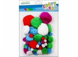 Craft with Fun DEKORACE POMPON ACRYLIC 60KS MIX CF PBH 12/144