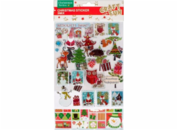Craft with Fun CF DECORATION BN STICKERS 3MIX 16X29 12/288
