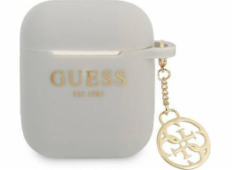 Ochranné pouzdro Guess Silicone Charm 4G Collection pro AirPods, šedé