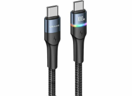 Usams USB-C – USB-C kabel USB 1,2 m černý (Usa001138)