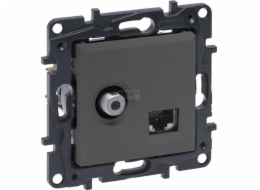 Legrand Telekomunikační zásuvka Legrand Niloe Step 863477 TV + RJ45 kat. 6 UTP dvojitá ocel