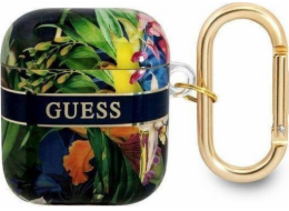 Ochranné pouzdro Guess Flower Strap Collection pro AirPods modré