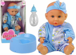 Lean Sport Baby Doll Blue Potty Pee Drinks Mašlička 24 cm