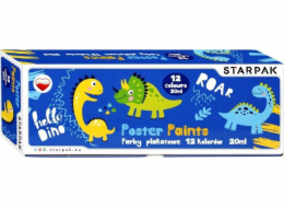 Starpak BARVY PLAK 12COL 20ML DINO STK FOL PG 6/24