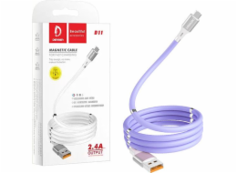 Denmen USB-A – USB-C kabel USB 1 m fialový (29364)