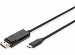 Digitus USB-C – DisplayPort USB kabel 2 m černý (AK-300334-020-S)