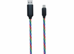 USB kabel 2GO 2GO USB Ladekabel Tricolor-m.LED-Beleuchtung-100cm lightn