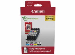Canon CARTRIDGE CLI-581 BK/C/M/Y PHOTO VALUE pro PIXMA TS615x,625x,635x,815x, 825x ( 200 str.)