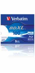 Verbatim BD-R XL 100GB 4x, jewel, 5ks (43789)