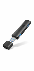 CONNECT IT COMPACT 4v1 USB-A hub + čtečka karet, (2xUSB-A 3.0, 1xSD, 1xMicroSD), externí, ANTRACITOVÁ
