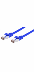 C-TECH Kabel patchcord Cat6, FTP, modrý, 0,25m