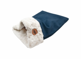 REDANT ŇUŇU Oboustranný tulivak pro kočky a malé psy Petrolejová/krémová 65x45cm