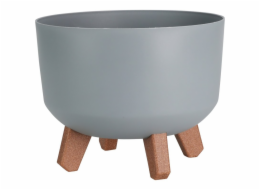 Květináč na nožkách kulatý 24 cm šedá KO-Y89300590