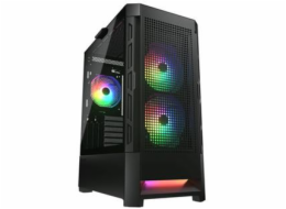 COUGAR PC skříň AIRFACE RGB Black Mid Tower Mesh Front Panel 2 x 140mm ARGB Fans 1x 120mm ARGB Fan TG Left Panel