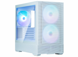 Zalman skříň P30 AIR White / miniT / 3x140mm fan ARGB / USB 3.0 / USB-C / temperované sklo / mesh panel / bílá