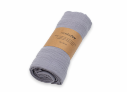 Dětská mušelínová deka New Baby grey