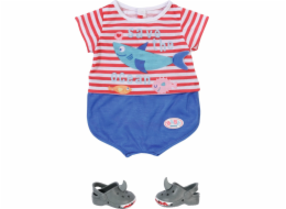 ZAPF Creation BABY born® Pyžamo a dřeváky modré, doplňky pro panenky