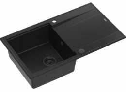 GraniteQ EVAN 111 dřez GraniteQ dřez s Push 2 Open sifon, 1-miska bez (860x500x210) čistý uhlík / čisté uhlíkové prvky GraniteQ EVAN 111 dřez GraniteQ dřez s Push 2 Open sifon, 1-miska bez (860x500x210) čistý uhlík / čisté uhlíkové prvky