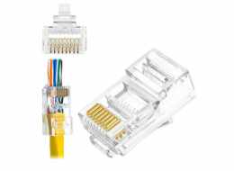 W-Star&nbsp;Konektor&nbsp;UTP&nbsp;RJ45EZ&nbsp;Cat6&nbsp;1000ks&nbsp;3U&nbsp;pozlacený&nbsp;6SLD&nbsp;pass&nbsp;through&nbsp;RJ45EZC6T