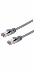 C-TECH kabel patchcord Cat6a, S/FTP, šedý, 0,5m