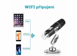 W-Star Digitální mikroskop WIFI MW1000S, HD 1000x, přísvit stojan černá iOS Win, Inskam