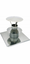 Odvzdušňovací otvor se střešním plechem Spiroflex 60/100 mm bílý