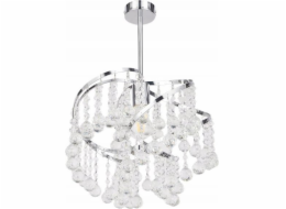KRIS Závěsné svítidlo Krislamp Lisa KR 372-1L závěsné svítidlo 1x40W E27 51CM chrom / transparent