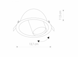 Lampa Nowodvorski DOT, 35W, černá, 8826