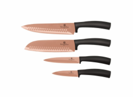 Sada nožů s nepřilnavým povrchem 4 ks Rosegold Metallic Line BH-2385