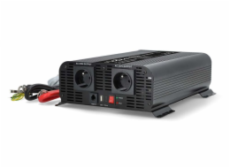 NEDIS měnič napětí/ čistá sinusoida/ 24 V DC/230 V AC 50 Hz/ 2000 W (4000 W špička)/ USB-A / USB-C/ 2x zásuvka typu E