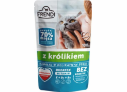 FRENDI Kousky v omáčce s králíkem - mokré krmivo pro kočky - 100 g