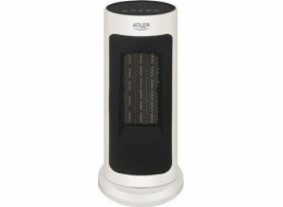 Adler | Věžový ventilátor s časovačem | AD 7738 | Keramika | 2000 W | Počet úrovní výkonu 2 | Vhodné pro místnosti do 25 m2 | Bílý