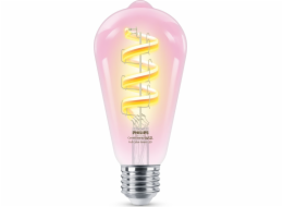 WiZ | Philips Smart WiFi vlákno čiré ST64 RGB | E27 | 6,3 W | Plná barva