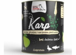 SYTA MICHA Kapr s kachní hruškou a kořenovou petrželkou - vlhké krmivo pro psy - 800g