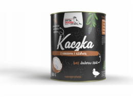 SYTA MICHA Kachna s kokosem a šalvějí - mokré krmivo pro psy - 800g