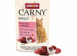 ANIMONDA Carny Adult Hovězí krůta a krevety - mokré krmivo pro kočky - 85g