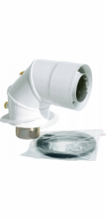 Spiroflex 80/125 kolenní adaptér pro midi kondenzační kotle Junkers bílé