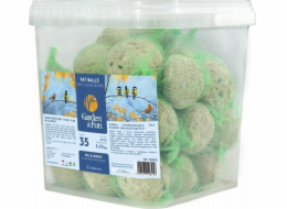 Garden&Fun Zimní koule, tuk pro ptáky, kbelík, 35 ks, univerzální