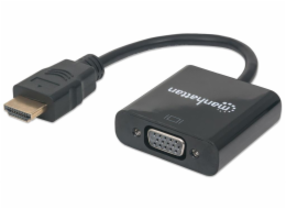 MANHATTAN převodník z HDMI na VGA (HDMI Male to VGA Female, black, Polybag)